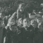 Schoolchildren discovering volcanoes